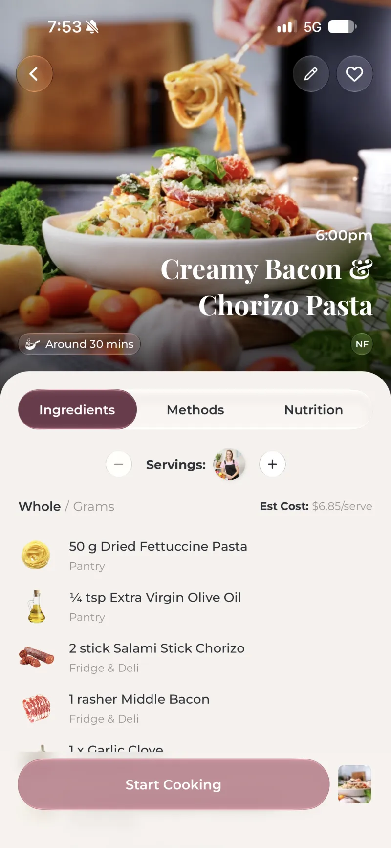 Ascend app — Curated Recipes